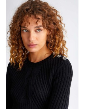 MAGLIA LIU JO CON APPLICAZIONI GIOIELLO