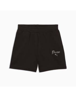 SHORTS PUMA ESSENTIALS SCRIPT HIGH-WAIST