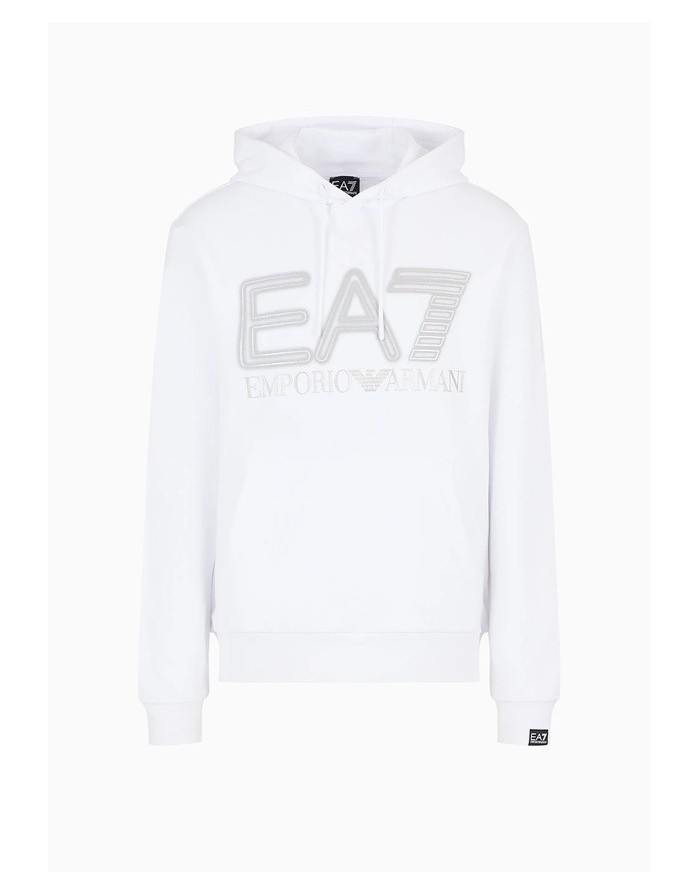 FELPA CON CAPPUCCIO EA7 LOGO SERIES