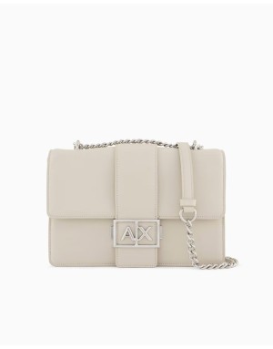 BORSA A SPALLA CON LOGO IN METALLO ARMANI EXCHANGE