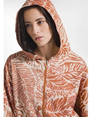 FELPA  FULL-ZIP CON CAPPUCCIO DEHA FIAMMATA
