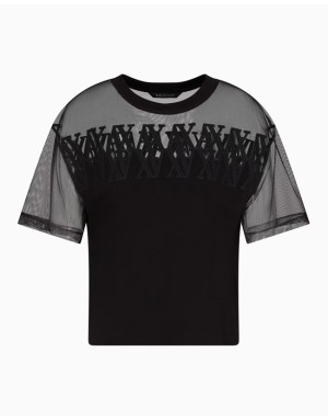 T-SHIRT MANICA CORTA ARMANI EXCHANGE CROPPED