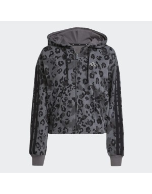 FELPA FULL ZIP CON CAPPUCCIO ADIDAS AOP FT