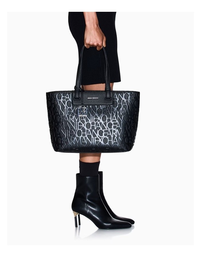BORSA SHOPPER CON LOGO ALLOVER ARMANI EXCHANGE