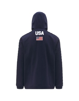 FELPA FULL ZIP CON CAPPUCCIO KAPPA 222 BANDA ARUFEOD US