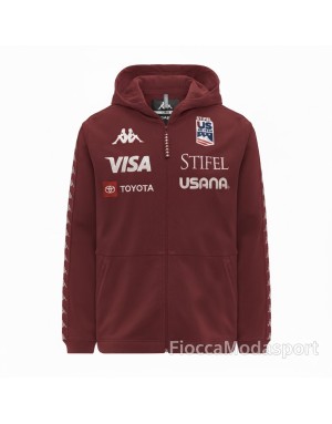 FELPA FULL ZIP CON CAPPUCCIO KAPPA 222 BANDA ARUFEOD US