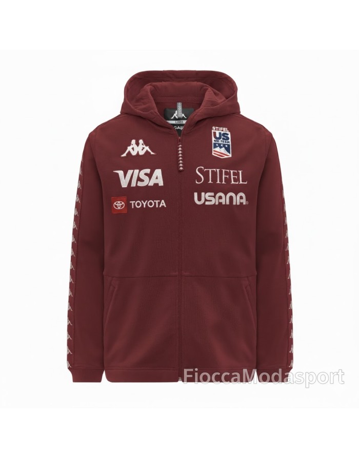 FELPA FULL ZIP CON CAPPUCCIO KAPPA 222 BANDA ARUFEOD US