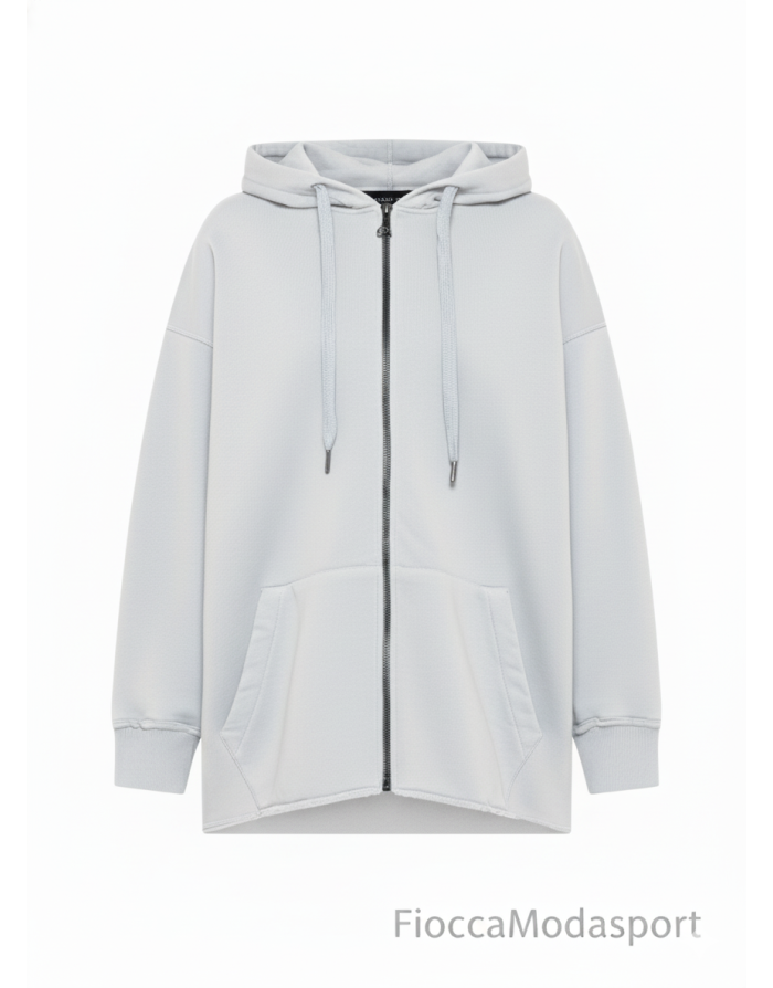 FELPA FULL ZIP CON CAPPUCCIO DEHA