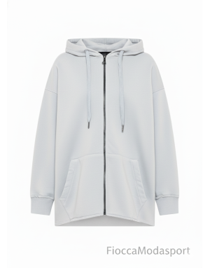FELPA FULL ZIP CON CAPPUCCIO DEHA