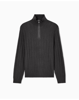 MAGLIA A COLLO ALTO CON ZIP ARMANI EXCHANGE
