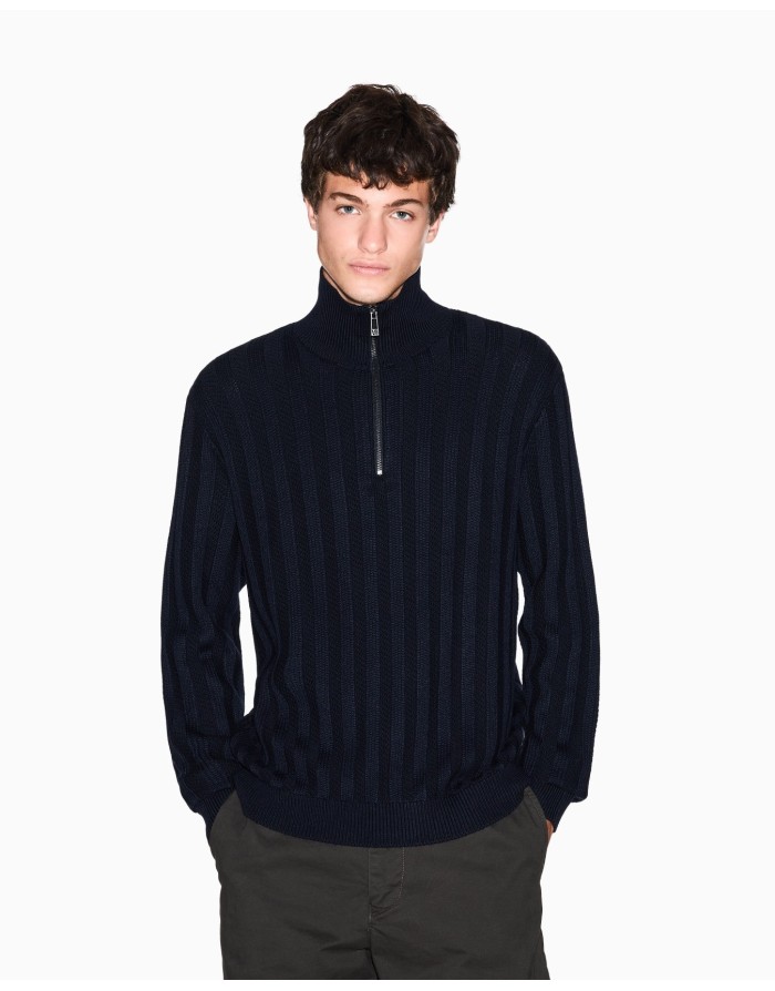 MAGLIA A COLLO ALTO CON ZIP ARMANI EXCHANGE