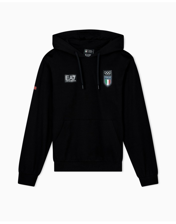 FELPA CON CAPPUCCIO OLIMPIADI MI-CO EA7 ITALIA