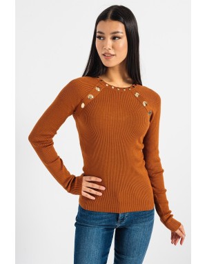 MAGLIA CON BORCHIE LIU JO