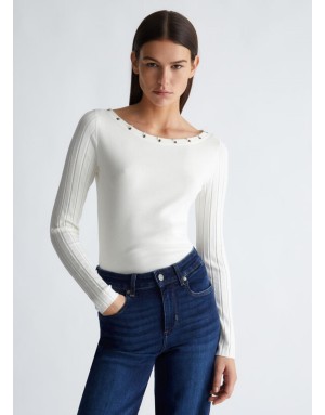 MAGLIA LIU JO CON PIERCING SUL COLLO