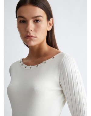 MAGLIA LIU JO CON PIERCING SUL COLLO