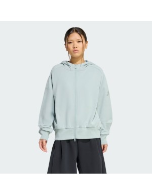 FELPA FULL ZIP CON CAPPUCCIO ADIDAS SOFT LUX