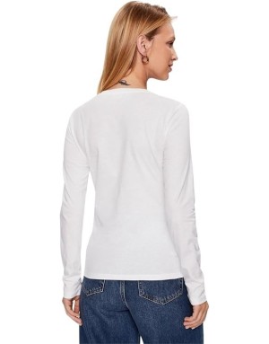 T-SHIRT MANICA LUNGA LIU JO MODA CON LOGO E STRASS