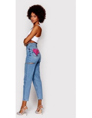 JEANS LIU JO CON FOULARD MOM OVERDYED H