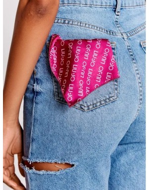 JEANS LIU JO CON FOULARD MOM OVERDYED H