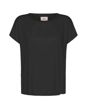 T-SHIRT MANICA CORTA CON INSERTI IN RASO DEHA